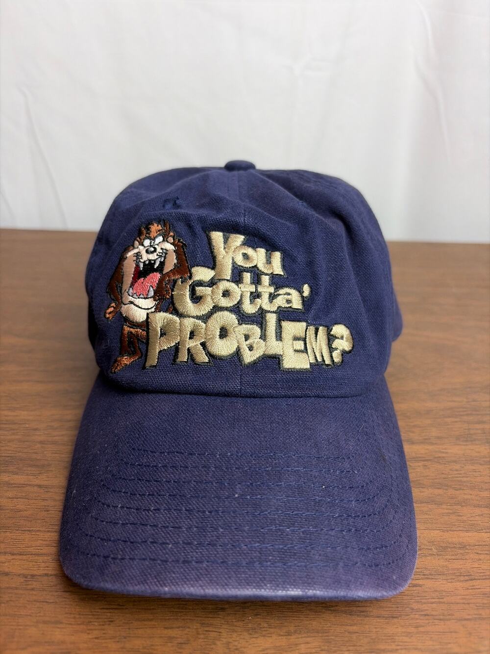 VTG 90s Loney Tunes Taz You Gotta Problem Snapback Hat Cap